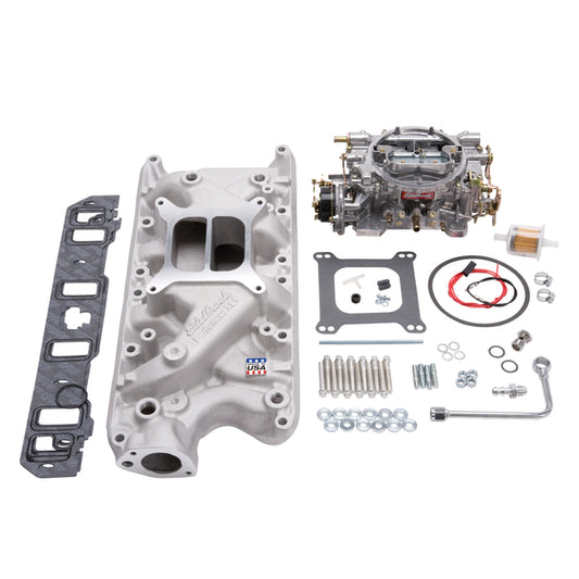 Edelbrock Single-Quad Manifold and carb Kit for Small-Block Ford 289-302