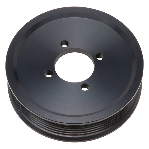 Edelbrock Competition Supercharger Pulley 4.125 in. 6-Rib, Black Anodized