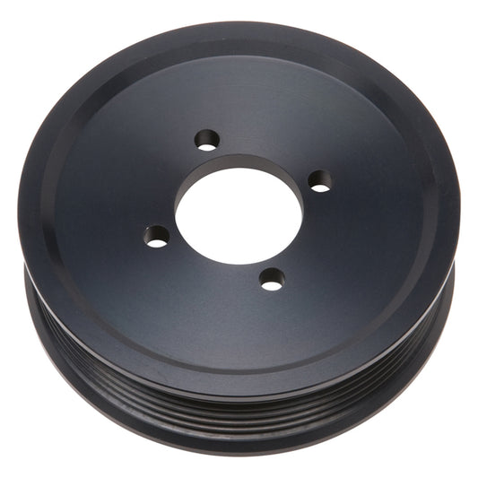 Edelbrock Competition Supercharger Pulley 4.125 in. 6-Rib, Black Anodized